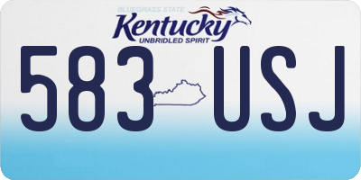 KY license plate 583USJ