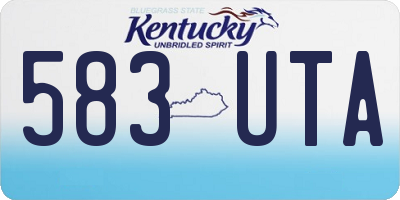 KY license plate 583UTA