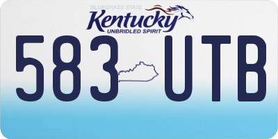KY license plate 583UTB