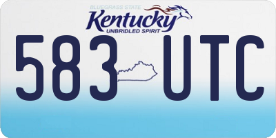 KY license plate 583UTC