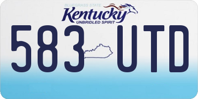 KY license plate 583UTD