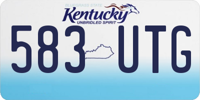 KY license plate 583UTG