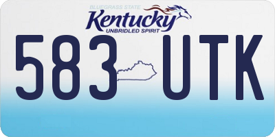KY license plate 583UTK