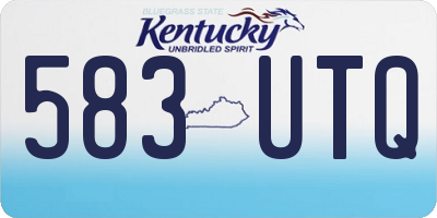 KY license plate 583UTQ