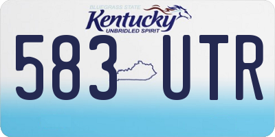 KY license plate 583UTR