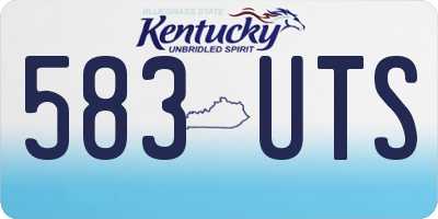 KY license plate 583UTS