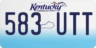 KY license plate 583UTT