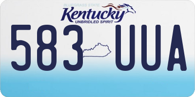 KY license plate 583UUA