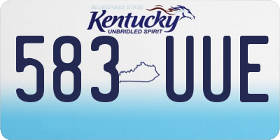 KY license plate 583UUE