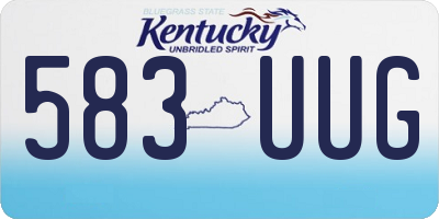 KY license plate 583UUG