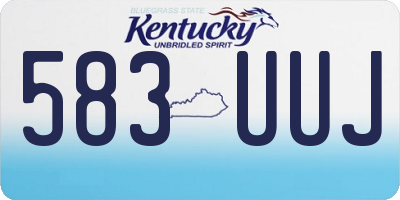 KY license plate 583UUJ
