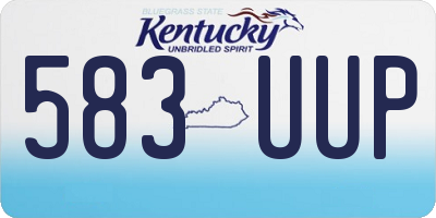 KY license plate 583UUP