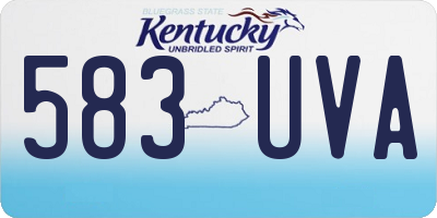 KY license plate 583UVA