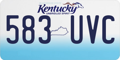KY license plate 583UVC
