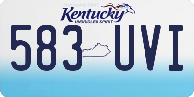 KY license plate 583UVI