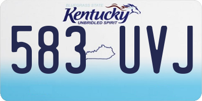KY license plate 583UVJ