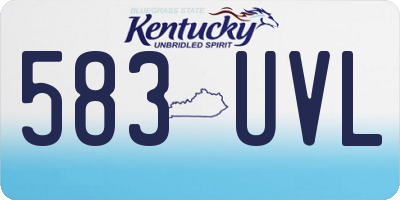KY license plate 583UVL