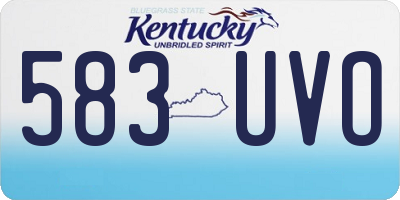 KY license plate 583UVO