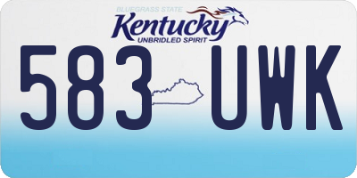 KY license plate 583UWK