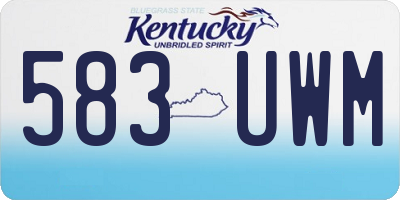 KY license plate 583UWM