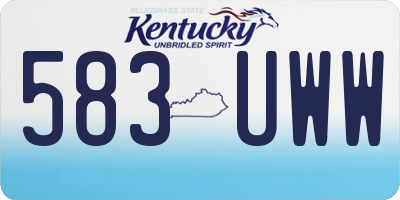 KY license plate 583UWW