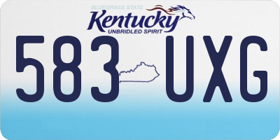 KY license plate 583UXG