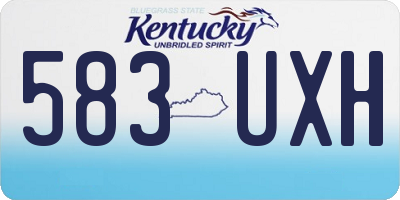 KY license plate 583UXH