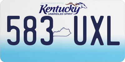 KY license plate 583UXL