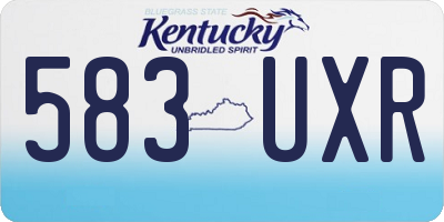 KY license plate 583UXR