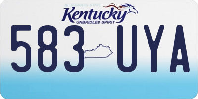 KY license plate 583UYA