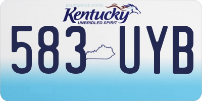 KY license plate 583UYB