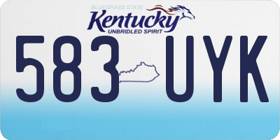 KY license plate 583UYK
