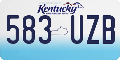 KY license plate 583UZB