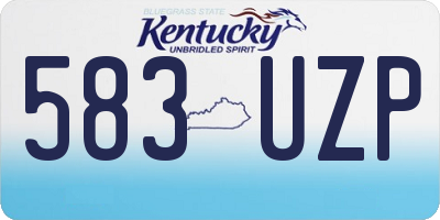 KY license plate 583UZP