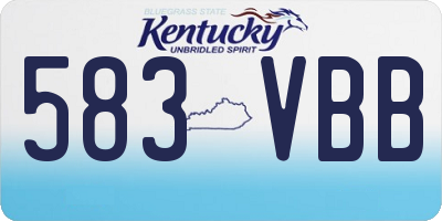 KY license plate 583VBB