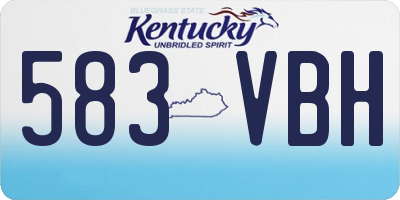 KY license plate 583VBH