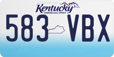 KY license plate 583VBX