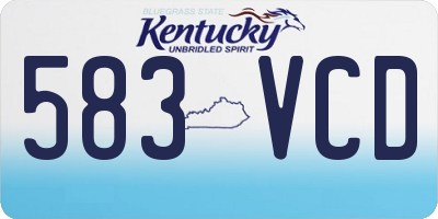 KY license plate 583VCD