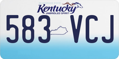 KY license plate 583VCJ