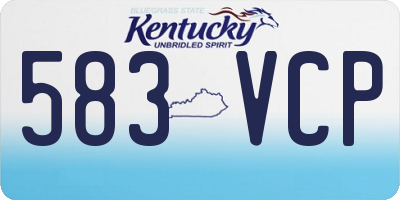KY license plate 583VCP