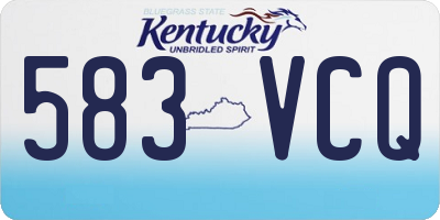 KY license plate 583VCQ