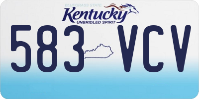 KY license plate 583VCV