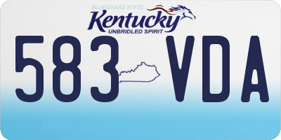 KY license plate 583VDA