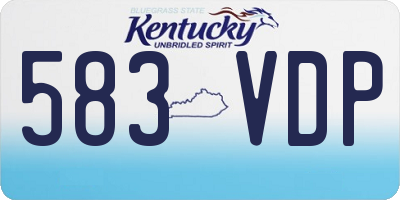 KY license plate 583VDP