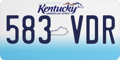 KY license plate 583VDR