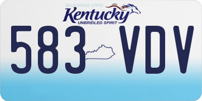 KY license plate 583VDV