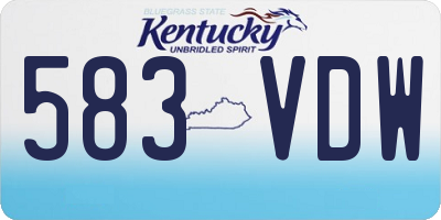 KY license plate 583VDW