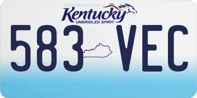 KY license plate 583VEC