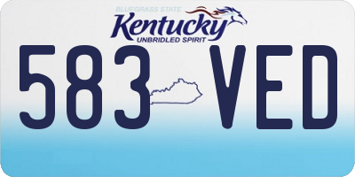 KY license plate 583VED