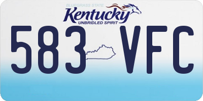 KY license plate 583VFC